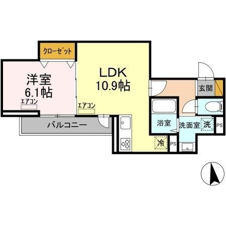 仮）D-room弁天3丁目　A棟の物件間取画像